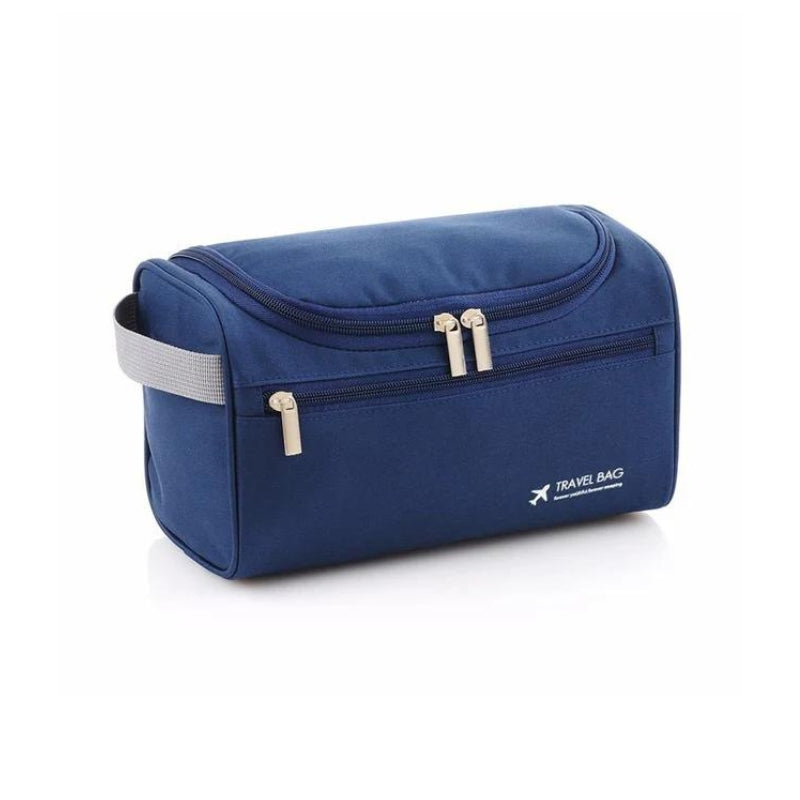 trousse de toilette a suspendre pour voyage - Bleu