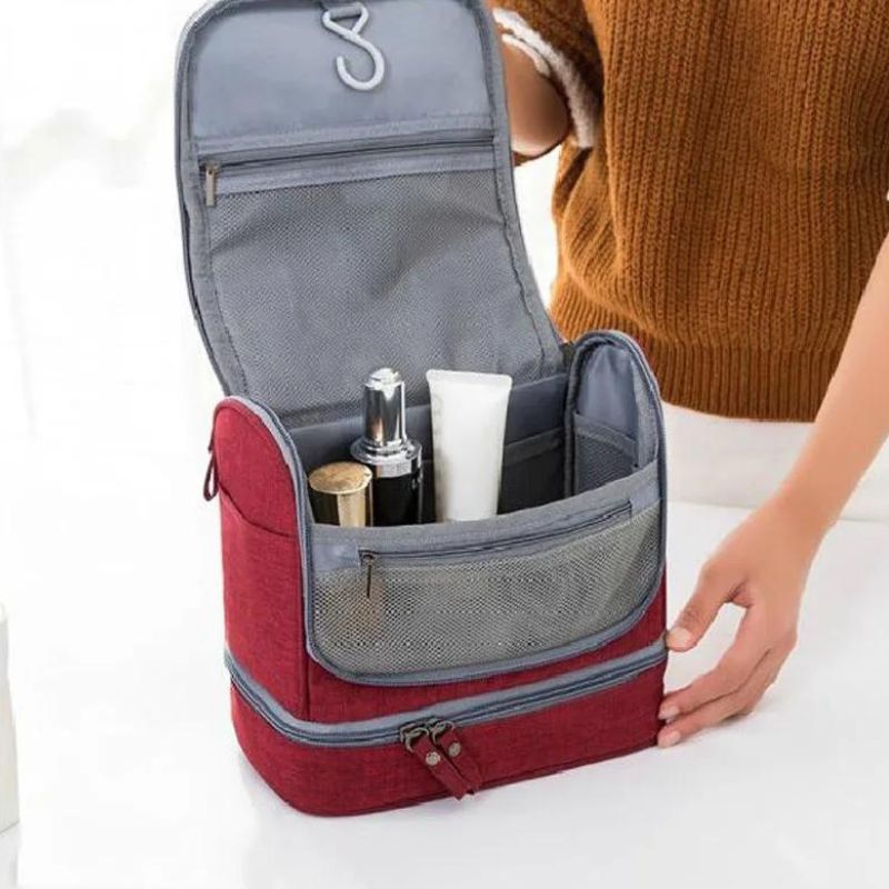 trousse de toilette homme accrochable - Noir - Gris - Rouge - Bleu