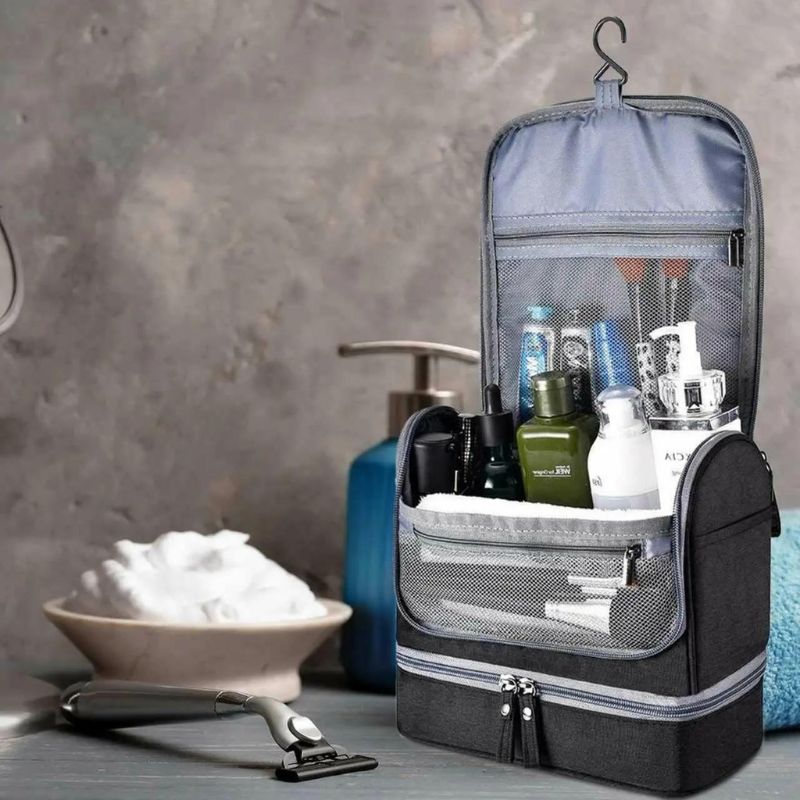 trousse de toilette homme à suspendre - Noir - Gris - Rouge - Bleu
